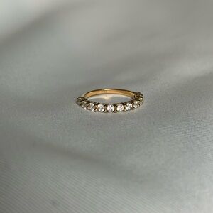 Carrie Elizabeth 14k Gold Vermeil CZ Cosmic Eternity Ring